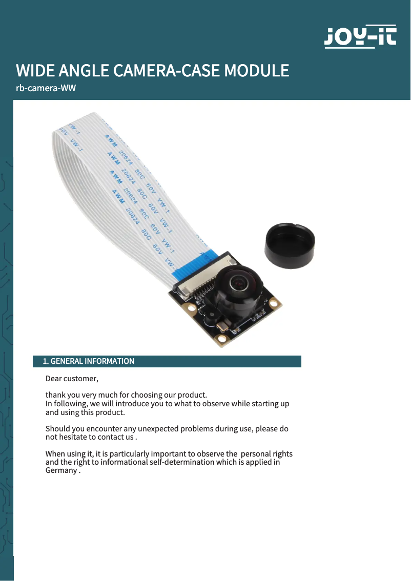 Imagen de la primera página del manual del dispositivo rb-camera-ww