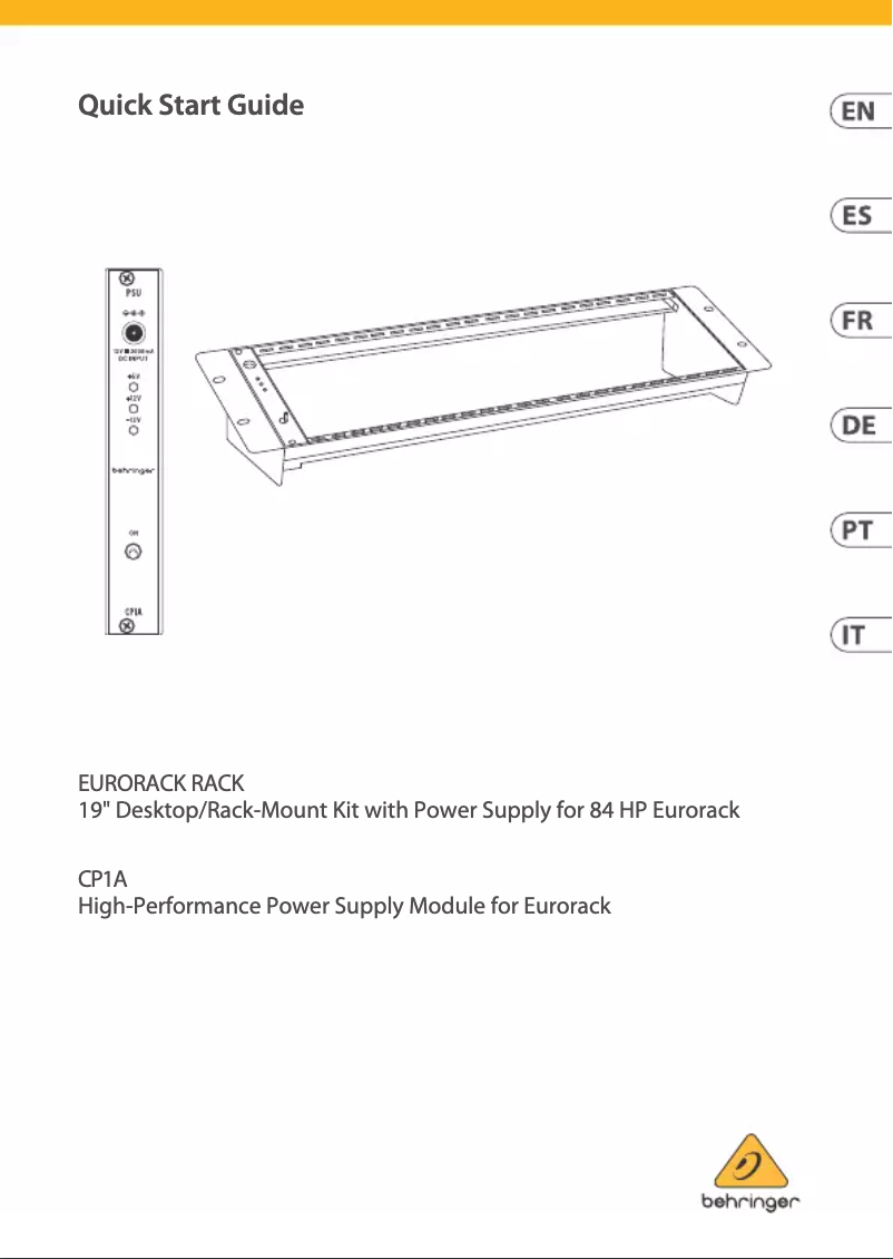Página 1 del manual Manual de usuario Behringer CP1A