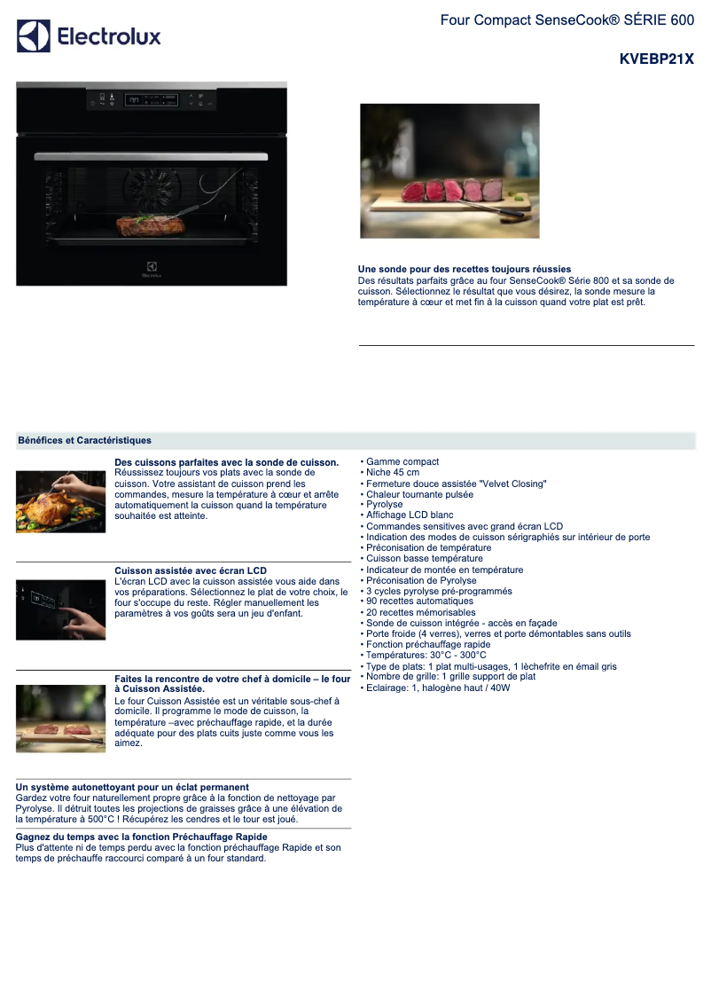 Página nº 1 - Ficha técnica Electrolux KVEBP21X