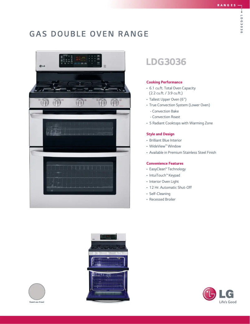 Página nº 1 - Ficha técnica LG LDG3037ST