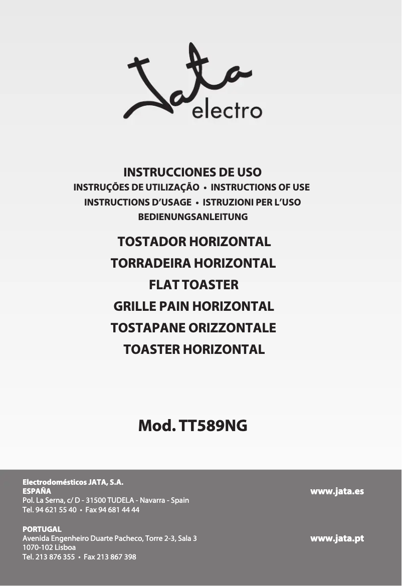 Página 1 del manual Manual de usuario Jata TT589NG