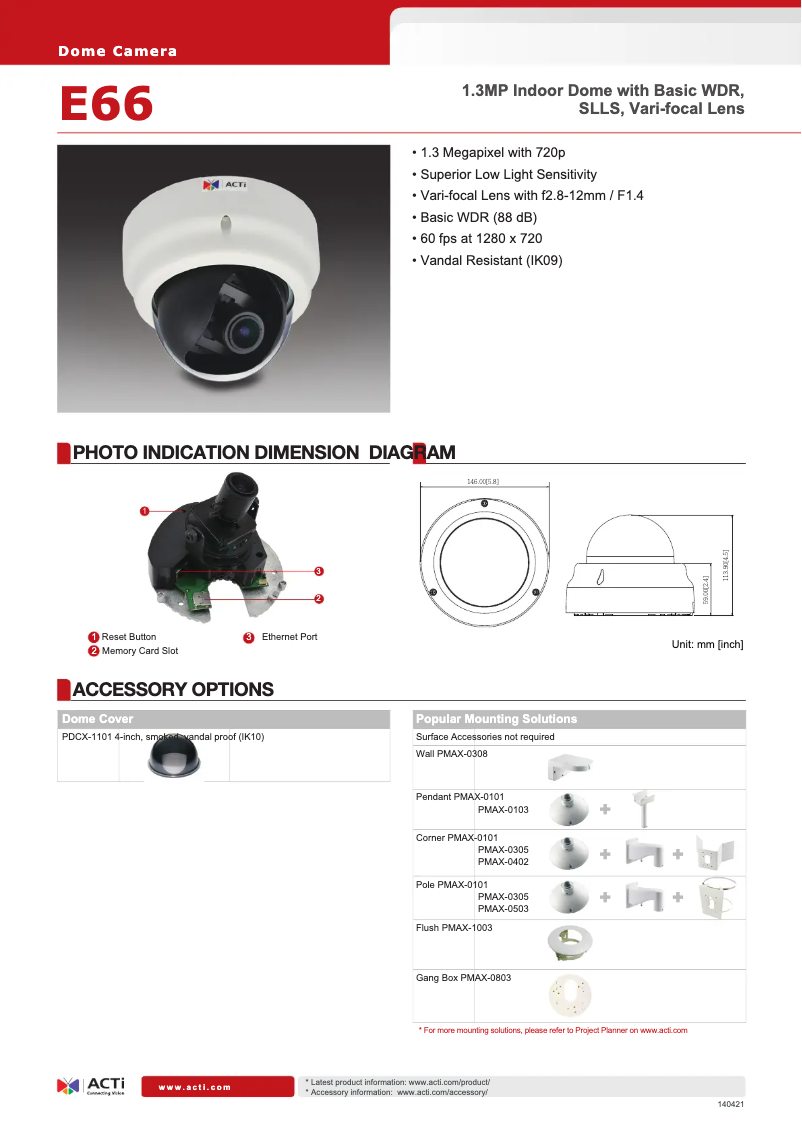 Imagen de la primera página del manual del dispositivo E66