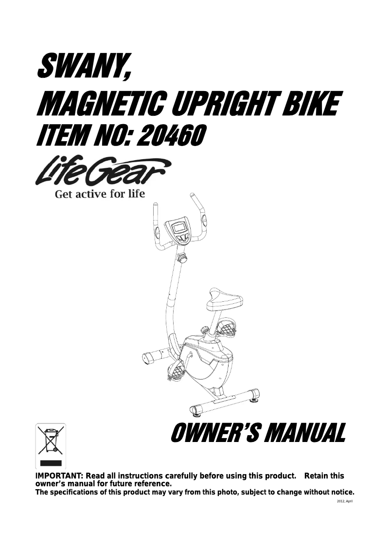 Página 1 del manual Manual de usuario Life Gear Swany 20460