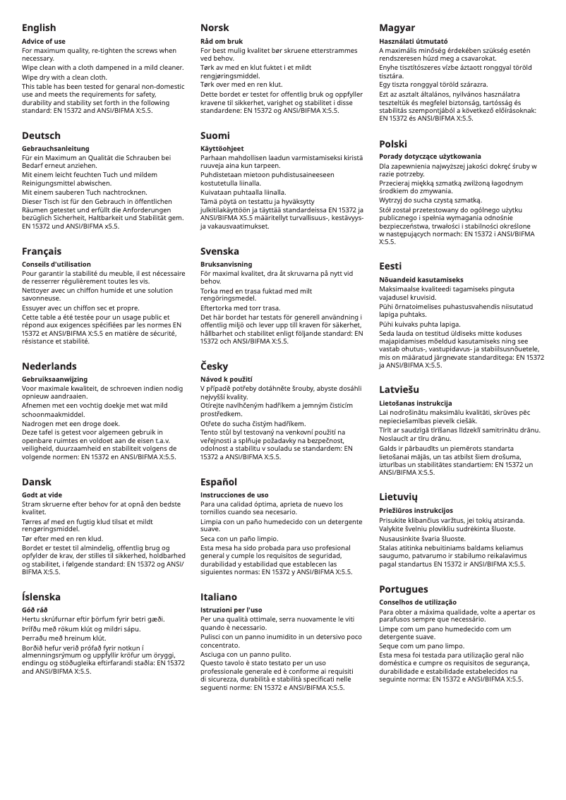 Imagen de la primera página del manual del dispositivo IDÅSEN 704.838.20
