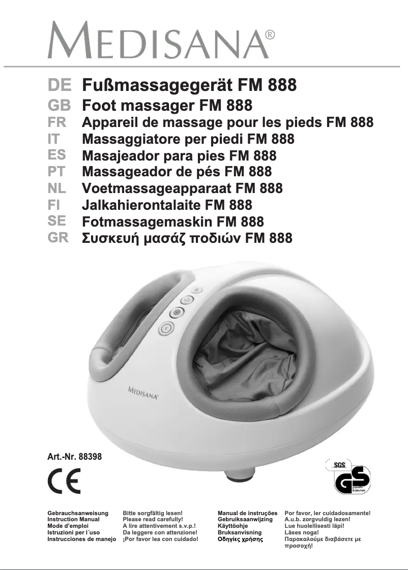 Página nº 1 - Manual de usuario Medisana FM 888