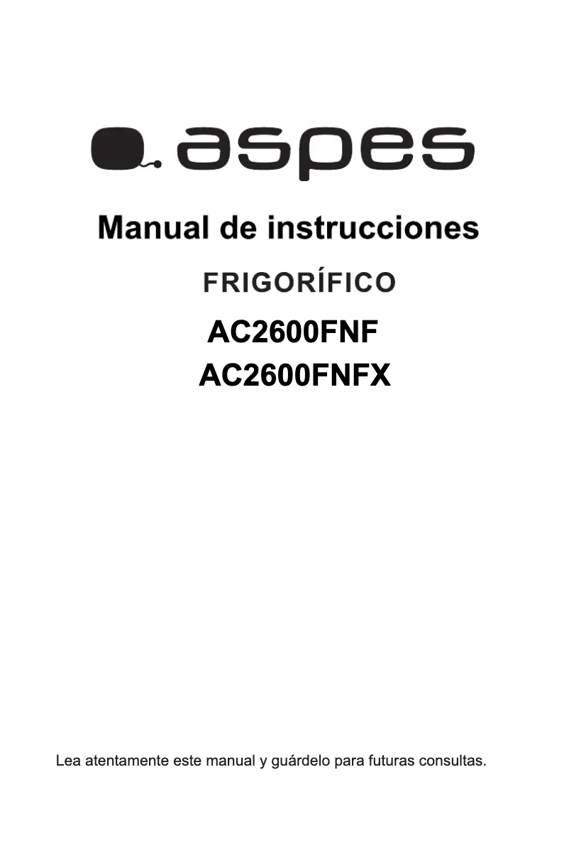 Imagen de la primera página del manual del dispositivo AC2600FNF