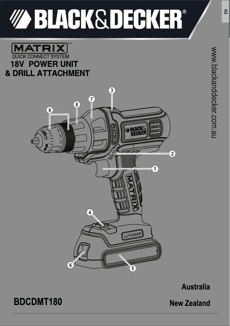 Imagen de la primera página del manual del dispositivo BDCDMT180