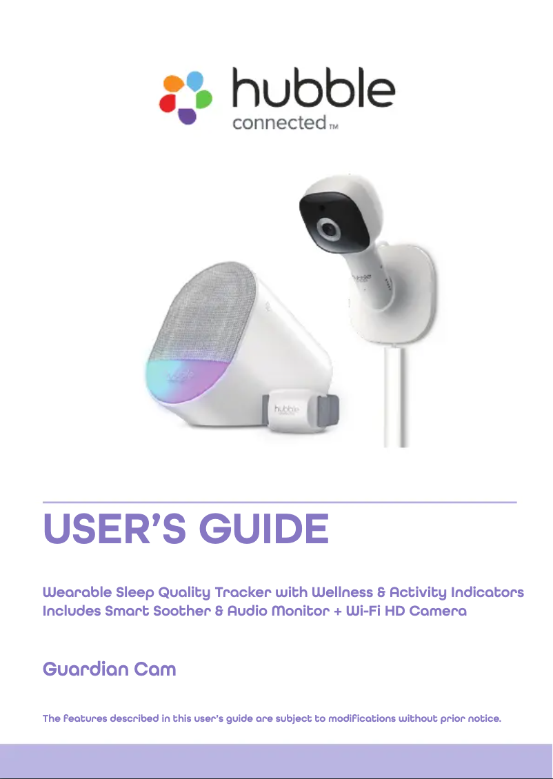 Página nº 1 - Manual de usuario Hubble Connected Guardian Cam