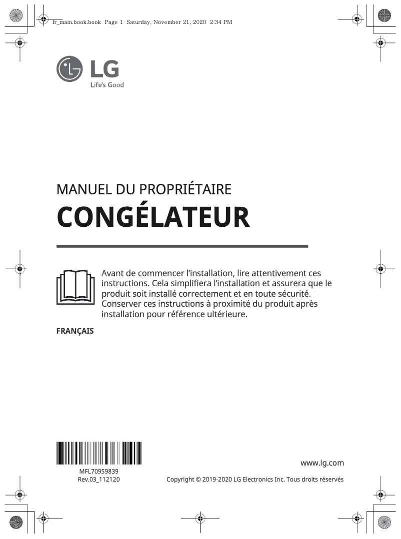 Página nº 1 - Manual de usuario LG GF5237PZJZ1