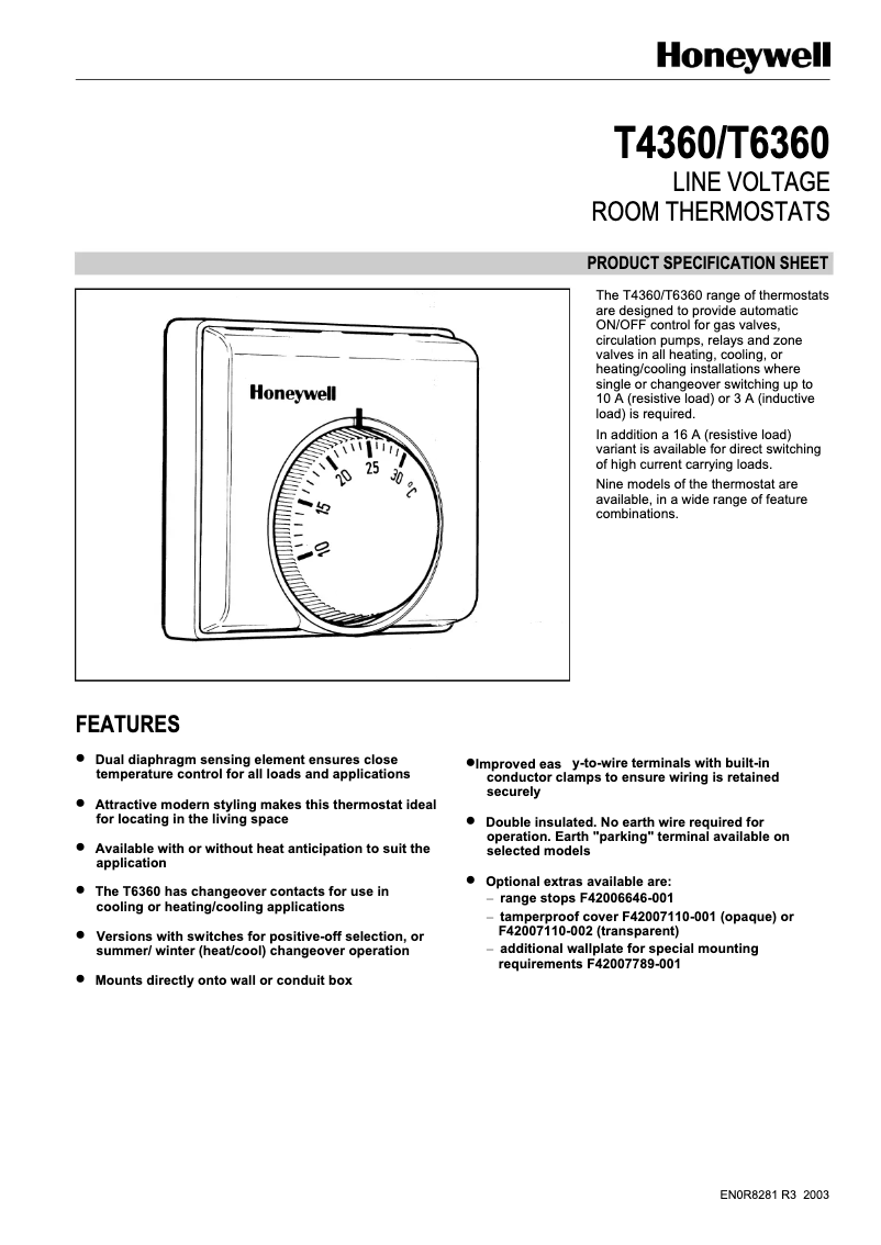 Página 1 del manual Manual de usuario Honeywell T4360