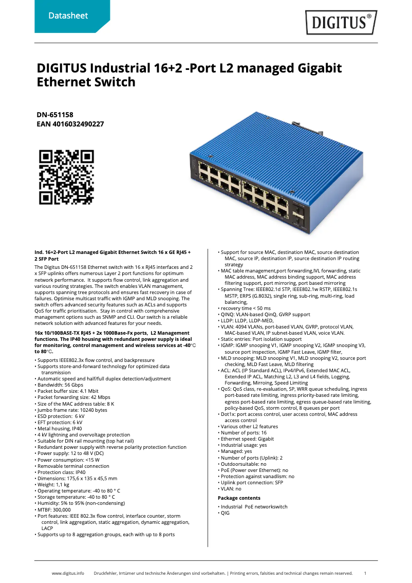 Imagen de la primera página del manual del dispositivo DN-651158