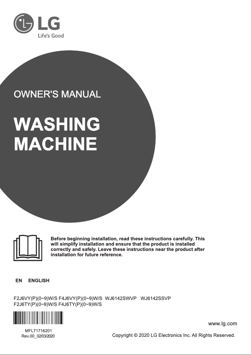 Página nº 1 - Manual de usuario LG F4J6VYP2S
