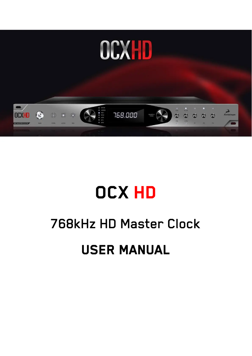 Imagen de la primera página del manual del dispositivo OCX HD