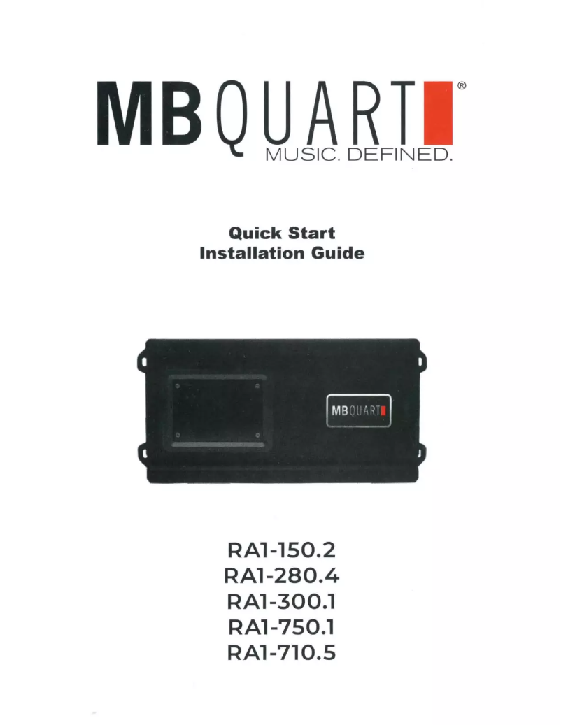 Página 1 del manual Manual de instrucciones MB Quart RA1-710.5