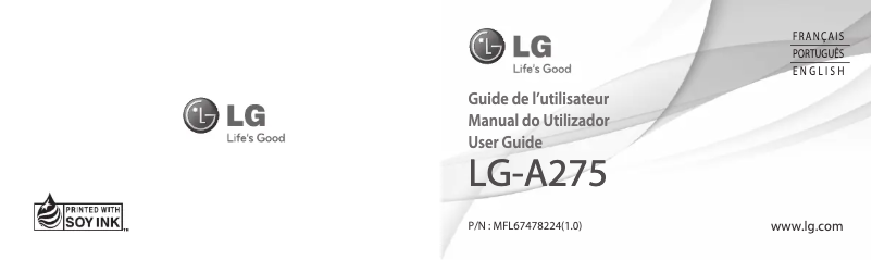 Página 1 del manual Manual de usuario LG LG-A275