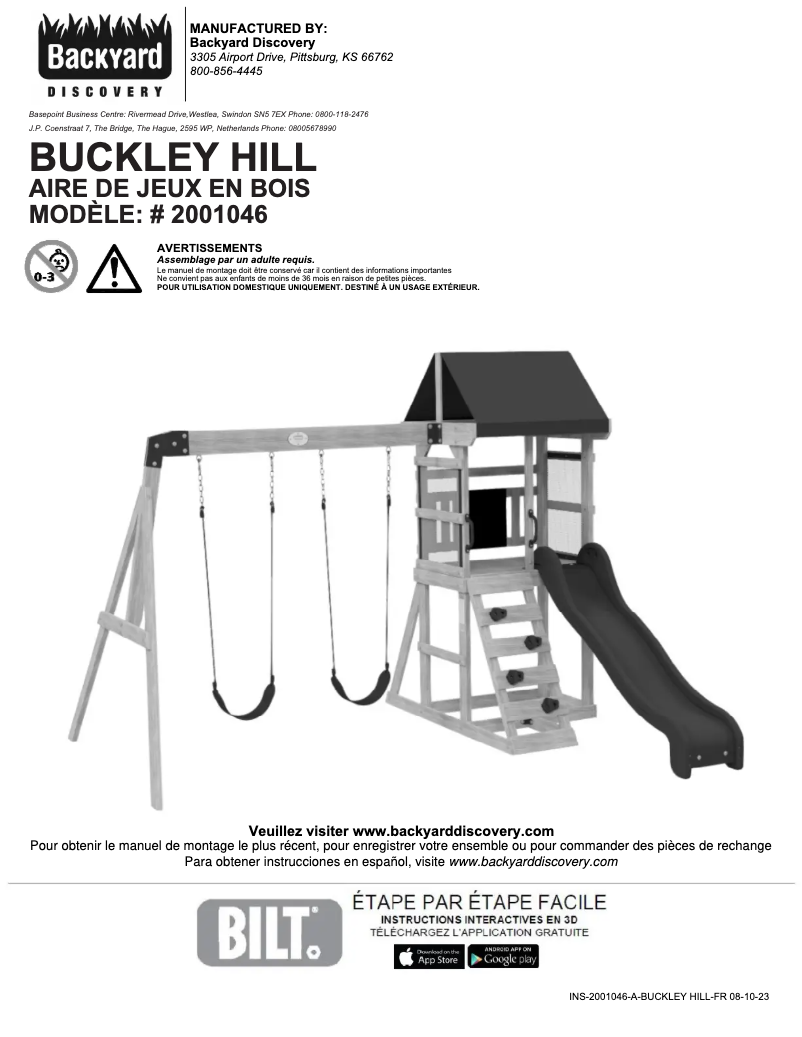 Imagen de la primera página del manual del dispositivo Buckley Hill