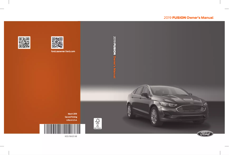 Página 1 del manual Manual de usuario Ford Fusion (2019)