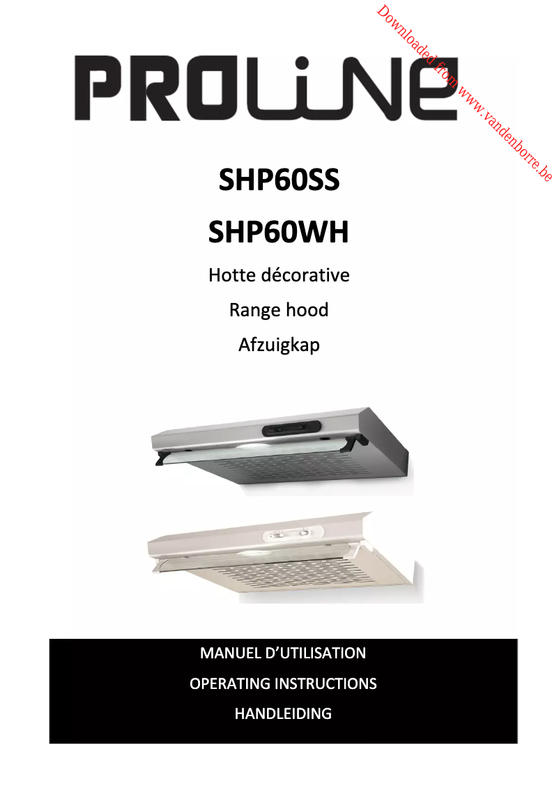 Página 1 del manual Manual de usuario Proline SHP60WH