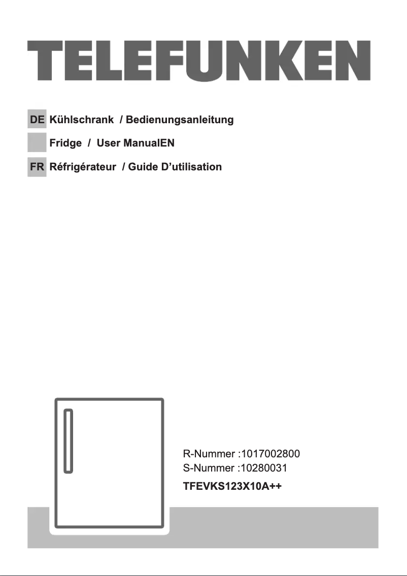 Página 1 del manual Manual de usuario Telefunken TFEVKS123X10A++