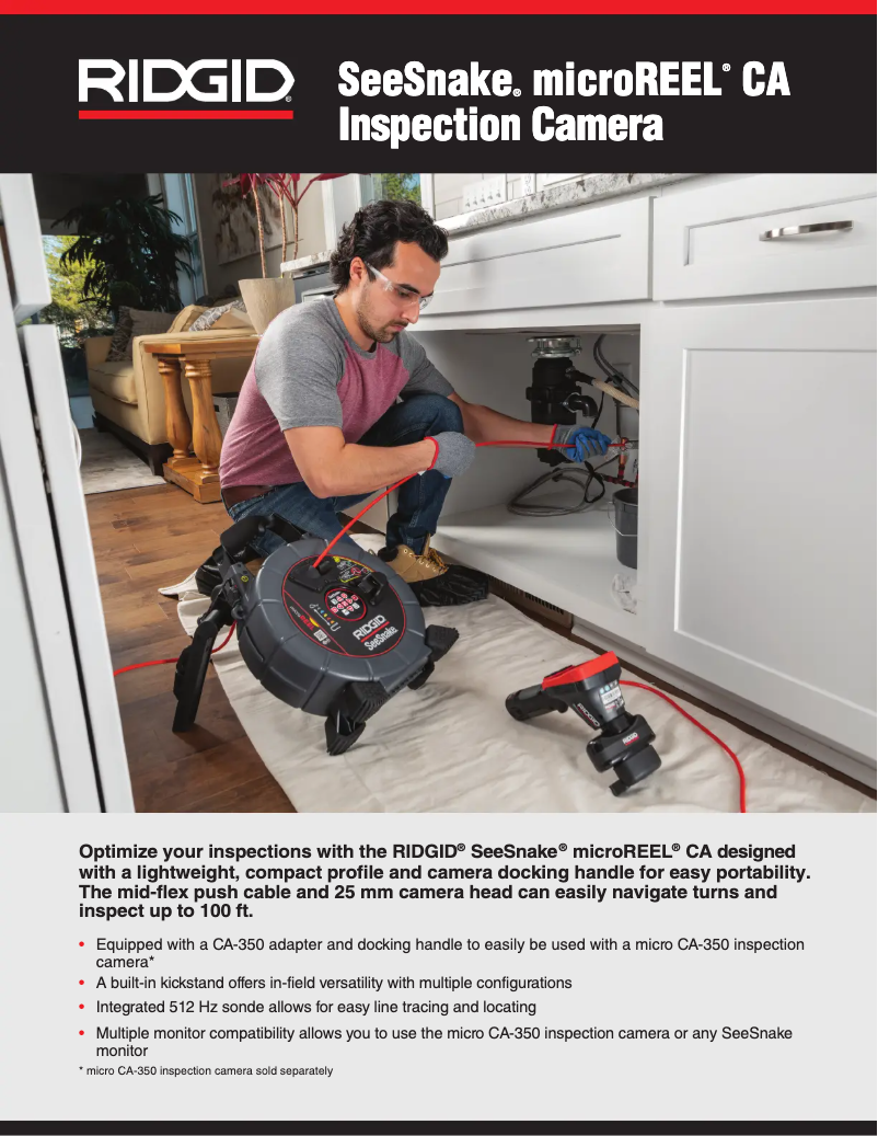 Imagen de la primera página del manual del dispositivo SeeSnake microREEL CA-350