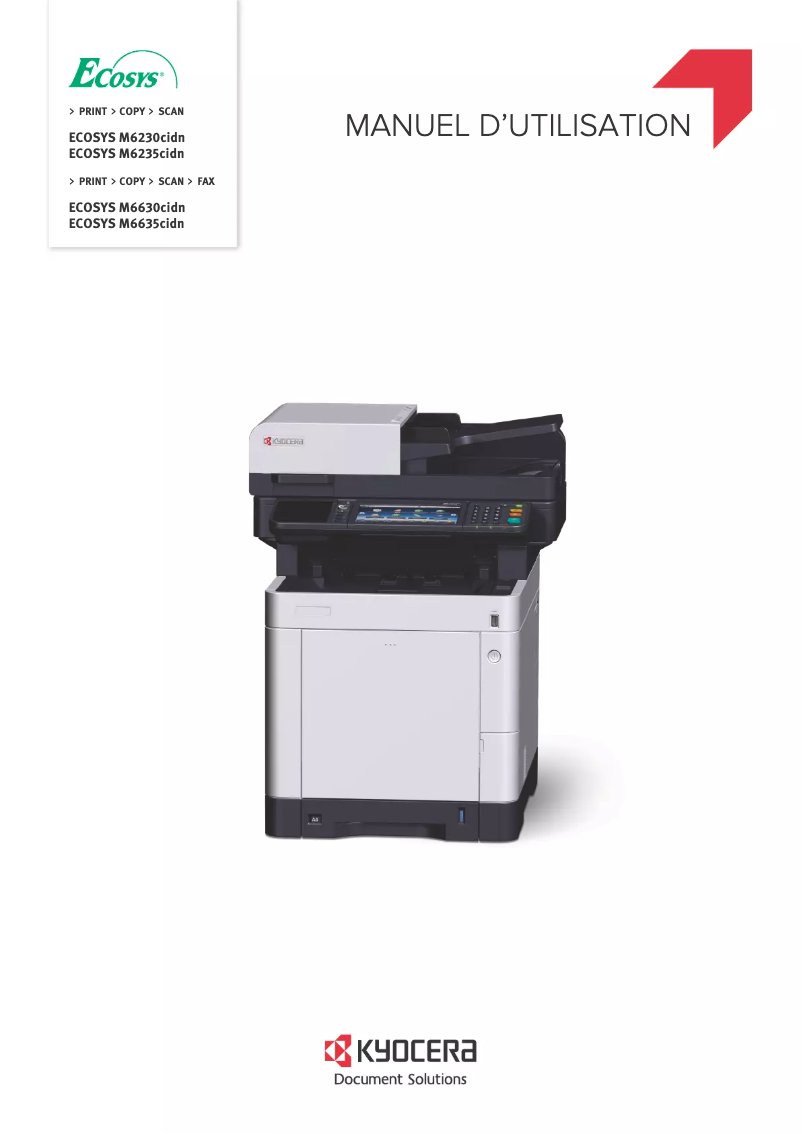 Imagen de la primera página del manual del dispositivo ECOSYS M6235cidn