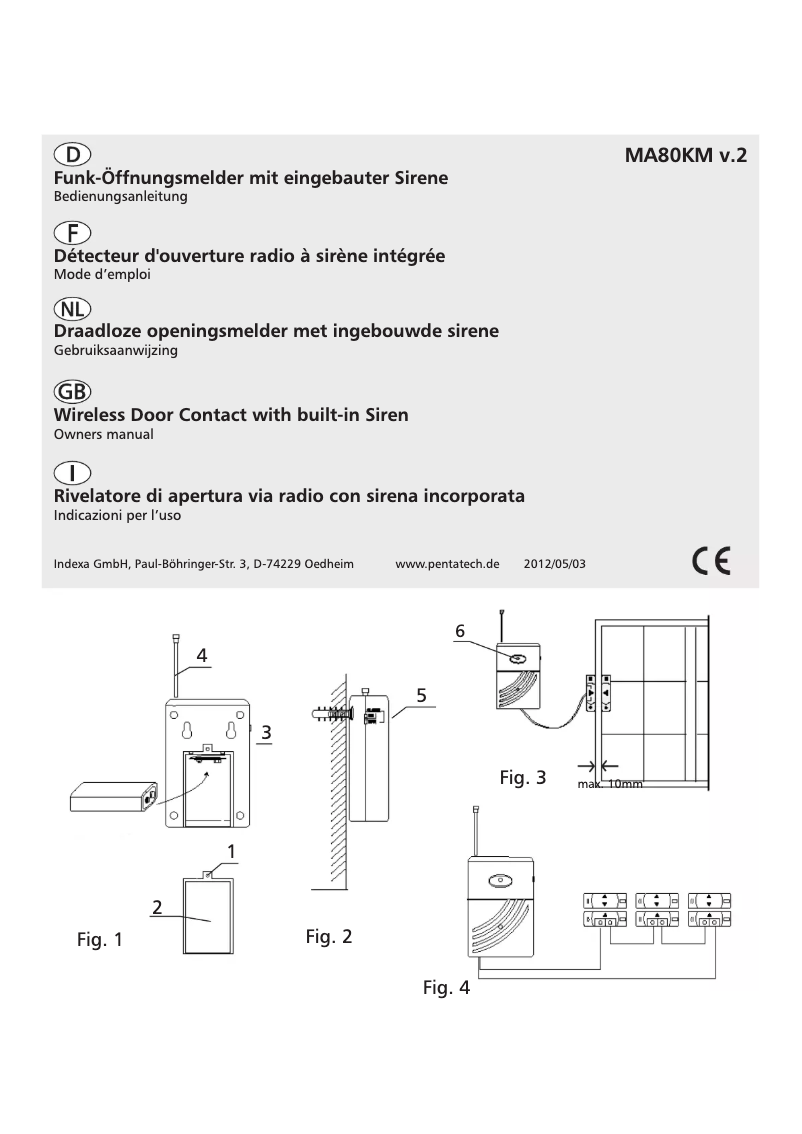 Imagen de la primera página del manual del dispositivo MA 80KM