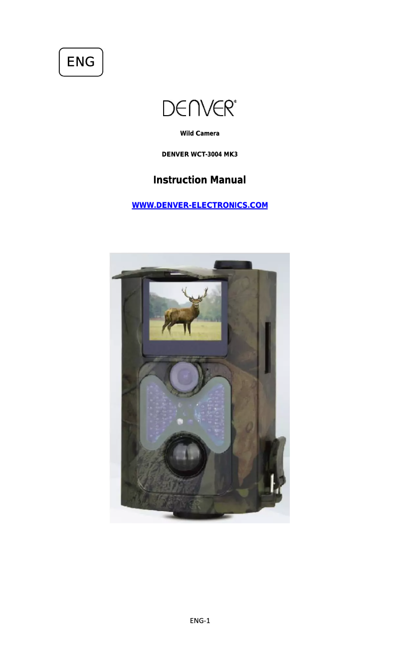 Página 1 del manual Manual de usuario Denver WCT-3004MK3