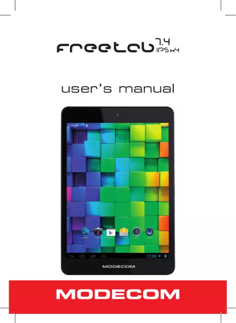 Imagen de la primera página del manual del dispositivo FreeTAB 7.4 IPS X4