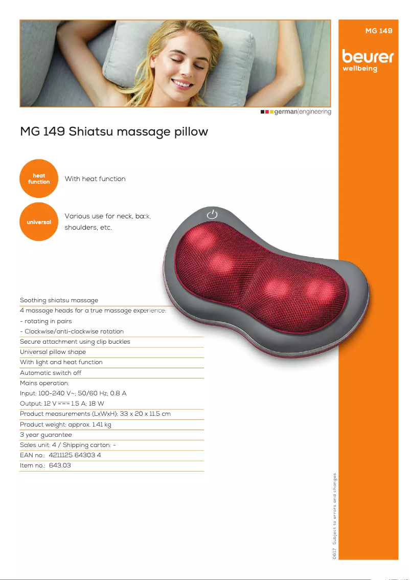 Imagen de la primera página del manual del dispositivo MG 149