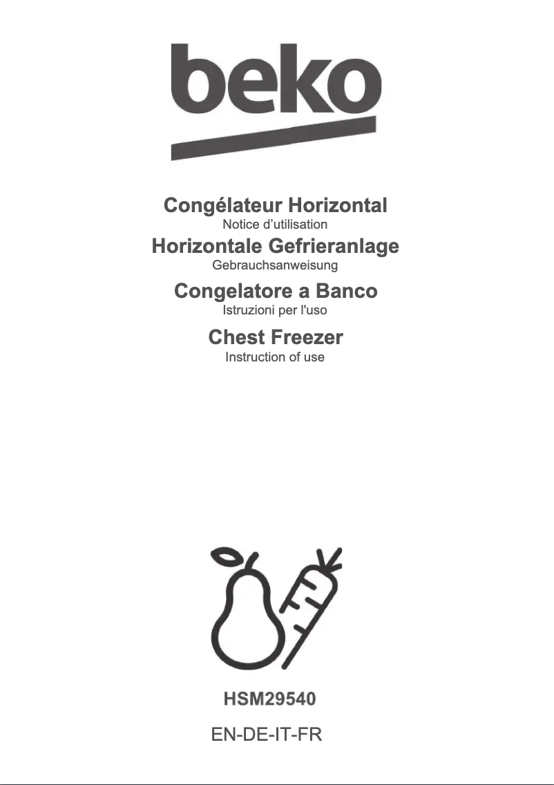 Página 1 del manual Manual de usuario Beko HSM27050