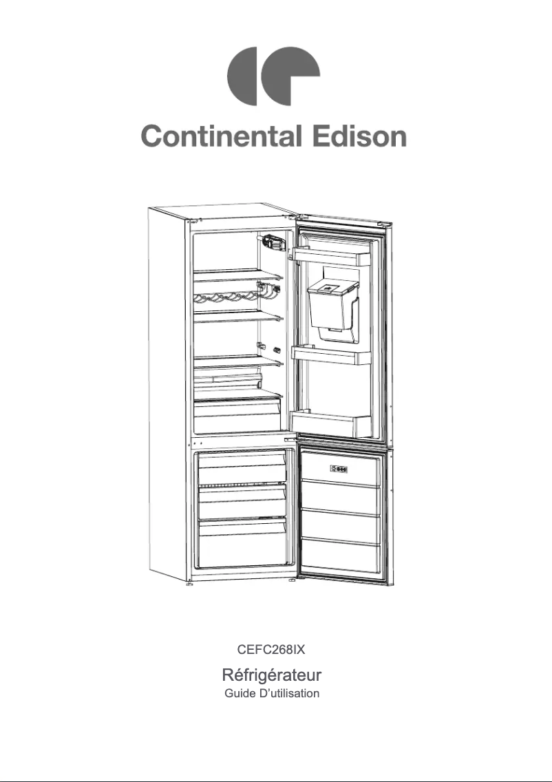 Página 1 del manual Manual de usuario Continental Edison CEFC268IX