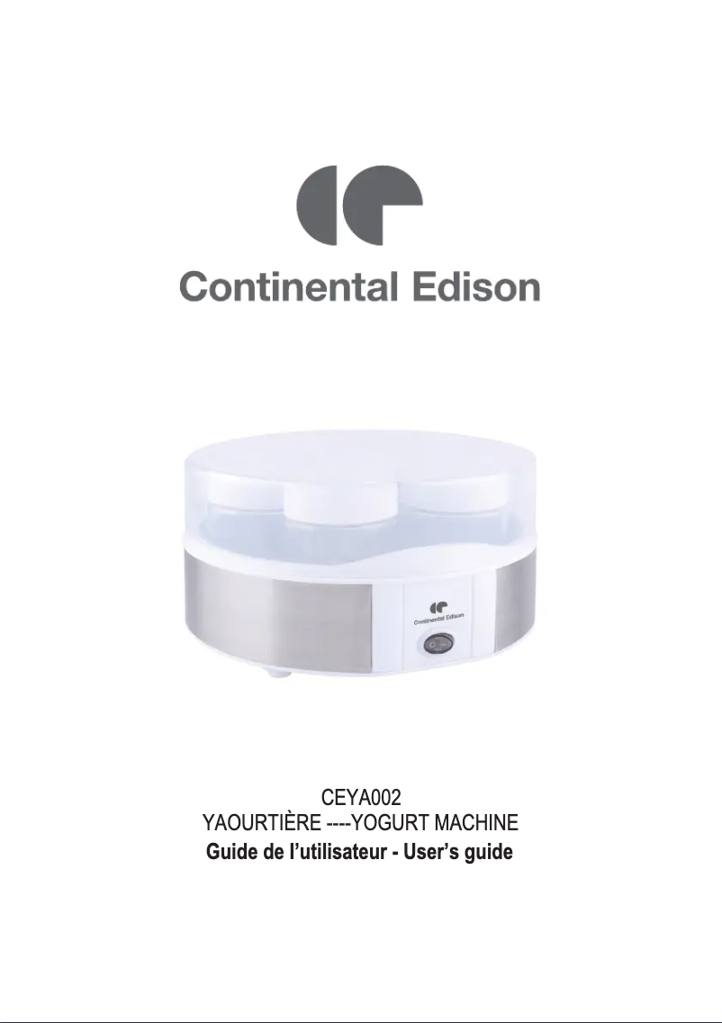 Página 1 del manual Manual de usuario Continental Edison CEYA002