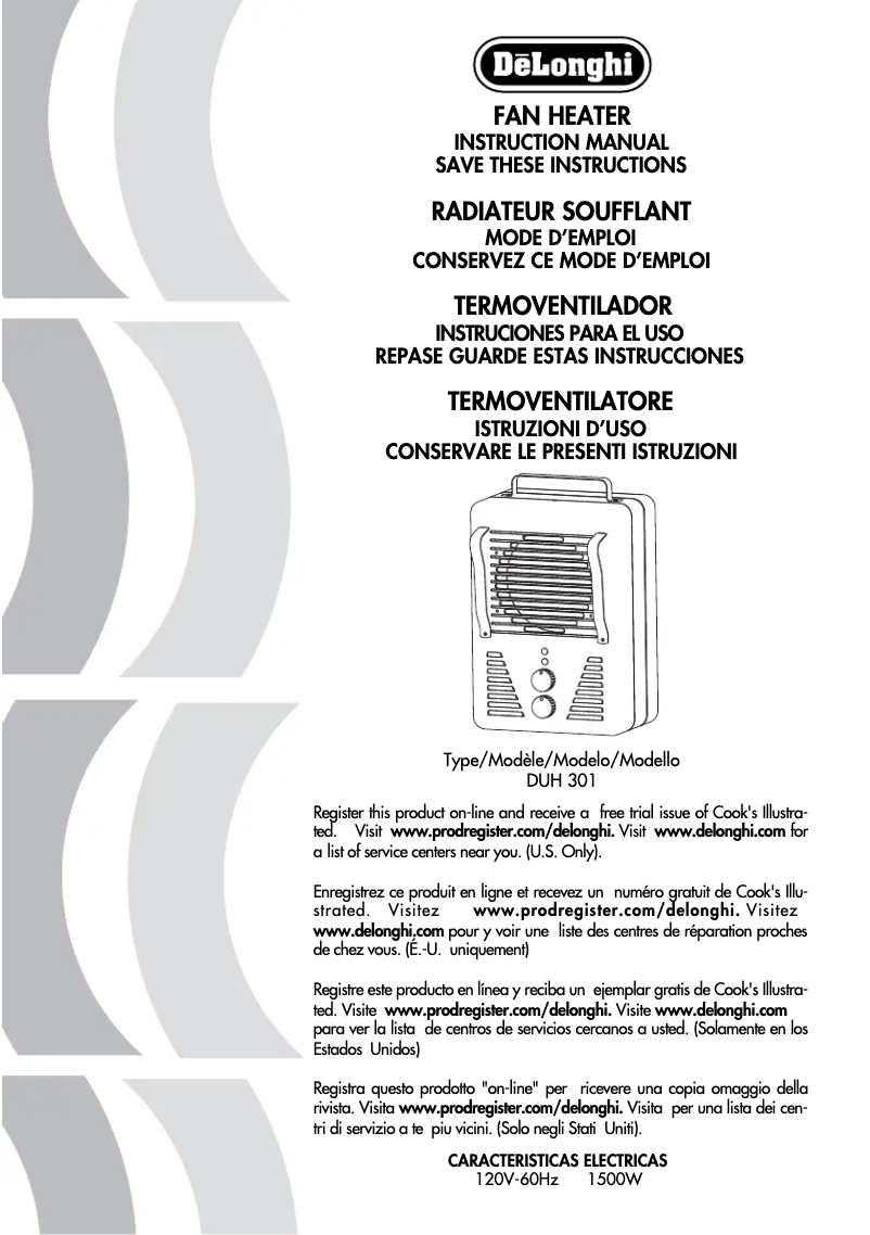 Imagen de la primera página del manual del dispositivo DUH300