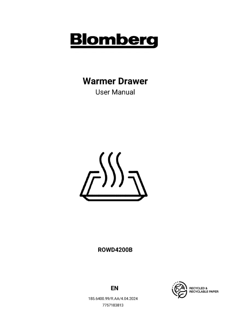 Página 1 del manual Manual de usuario Blomberg ROWD4200B