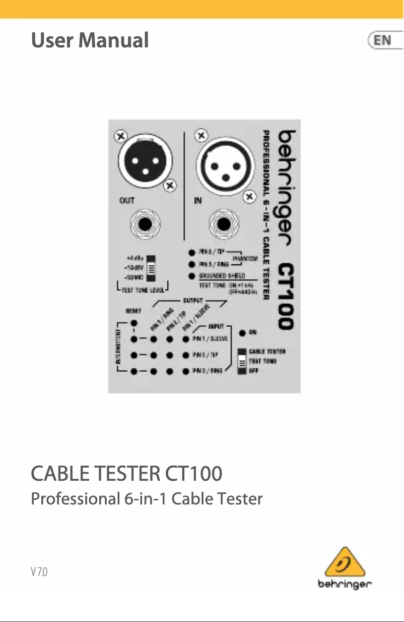 Imagen de la primera página del manual del dispositivo CT100