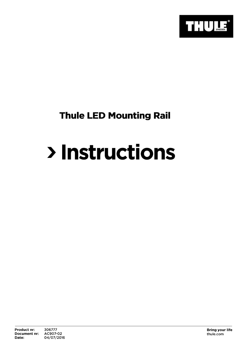 Imagen de la primera página del manual del dispositivo LED Mounting Rail