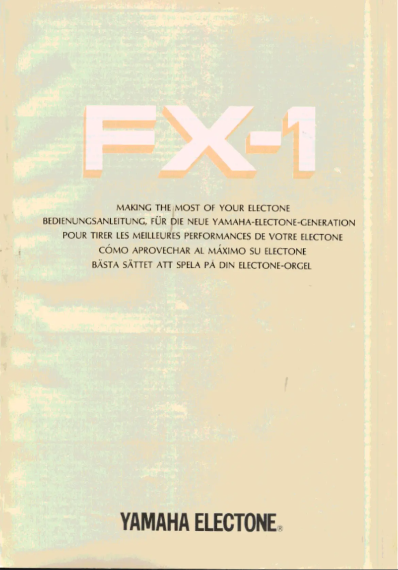 Página 1 del manual Manual de usuario Yamaha Electone FX-1