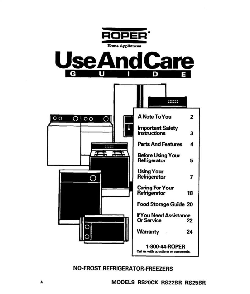 Imagen de la primera página del manual del dispositivo RS20CKXAW00