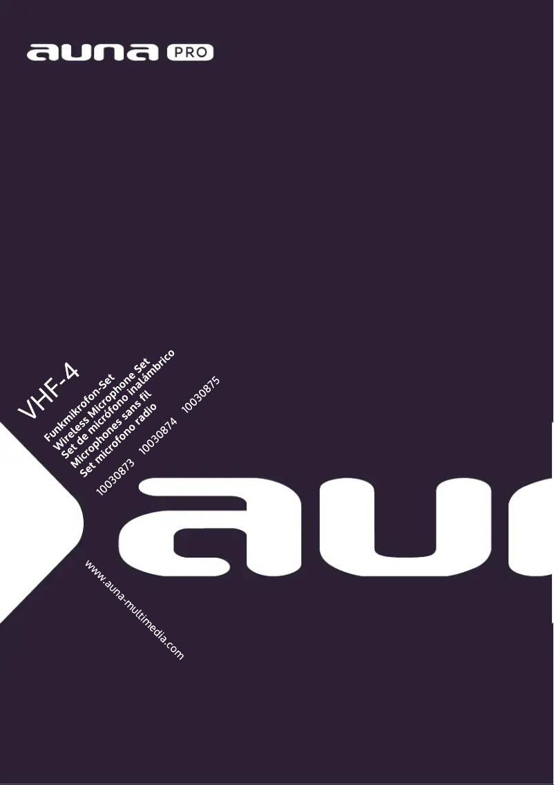 Página nº 1 - Manual de usuario Auna VHF-4