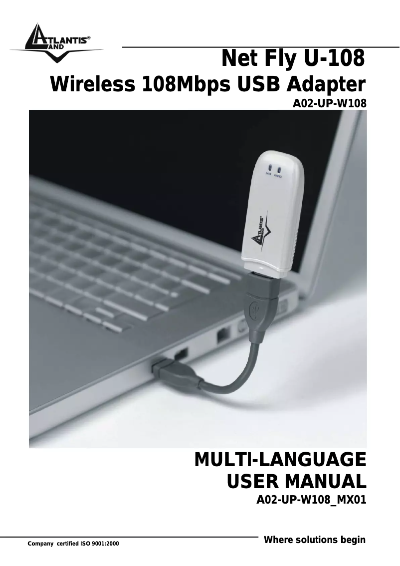 Página 1 del manual Manual de usuario Atlantis Land NetFly U 108