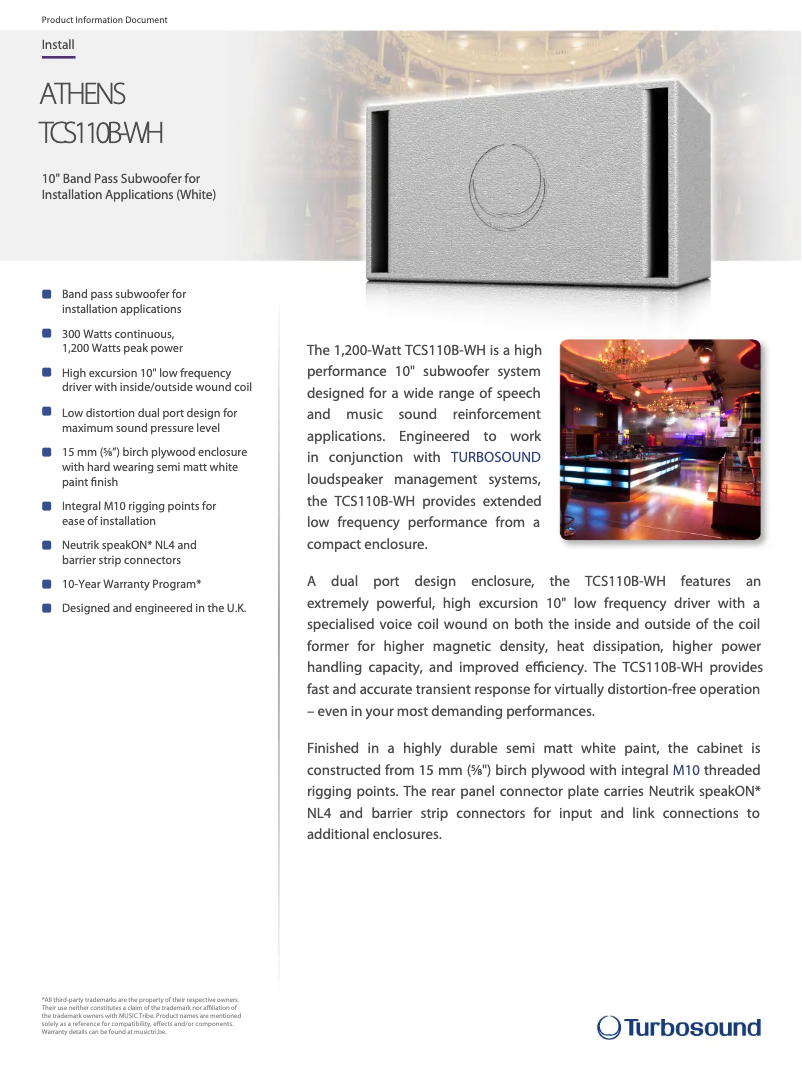 Imagen de la primera página del manual del dispositivo TCS110B