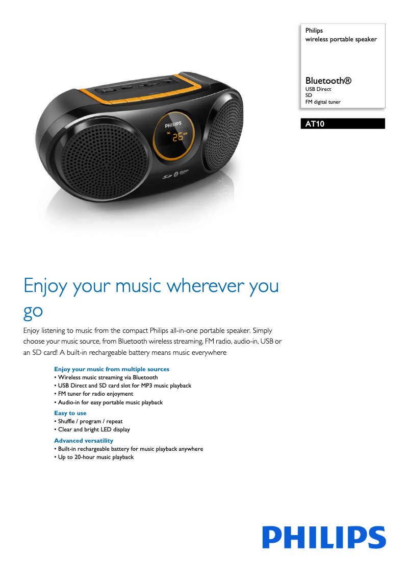 Imagen de la primera página del manual del dispositivo AT10