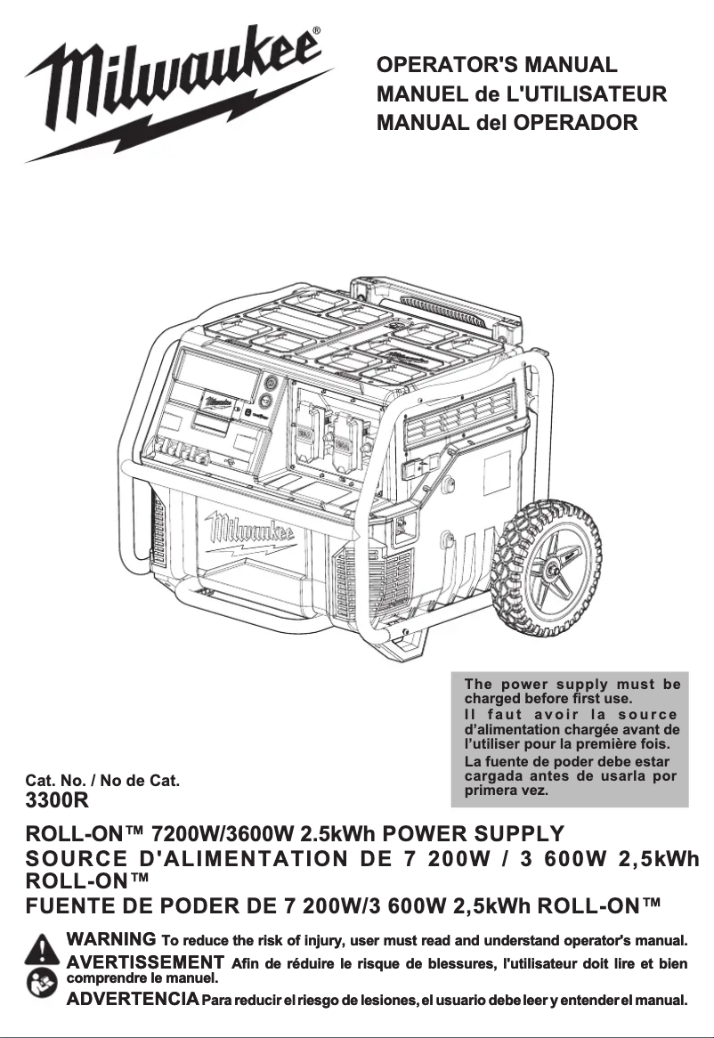 Imagen de la primera página del manual del dispositivo ROLL-ON 3300R