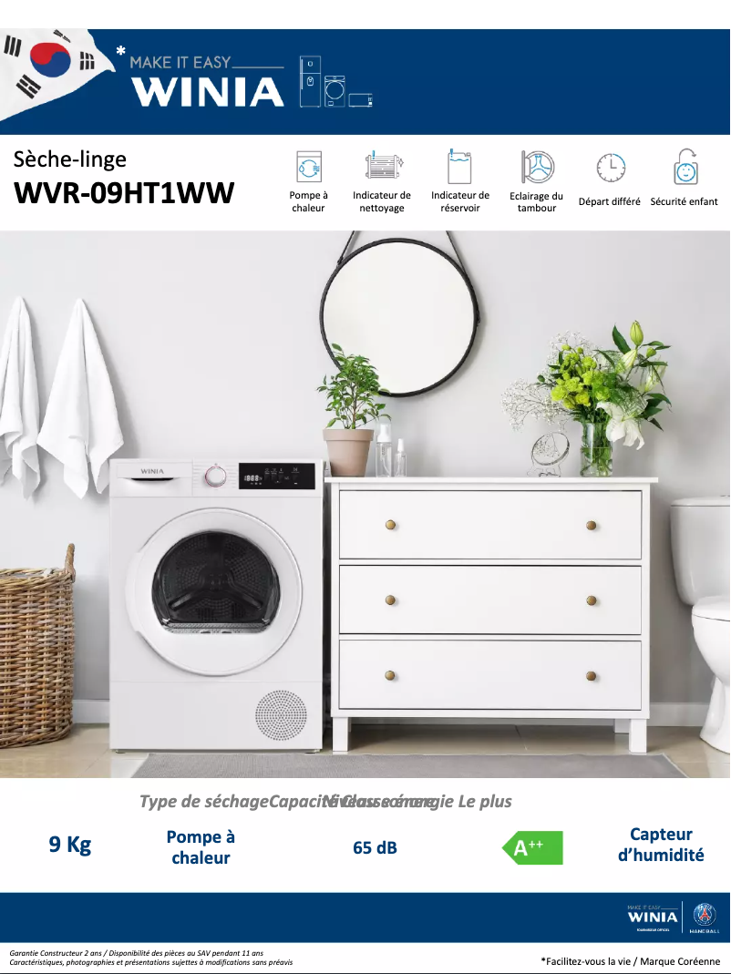 Imagen de la primera página del manual del dispositivo WVR-09HT1WW