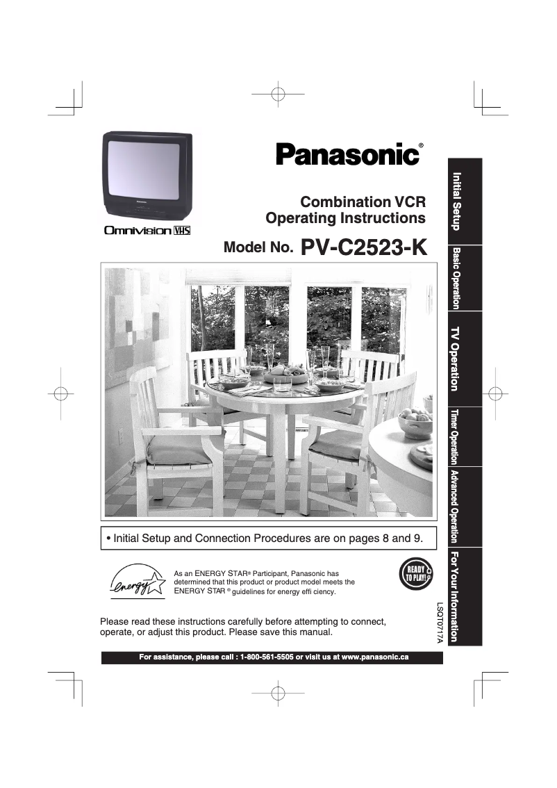 Página nº 1 - Manual de usuario Panasonic PV-C2523K