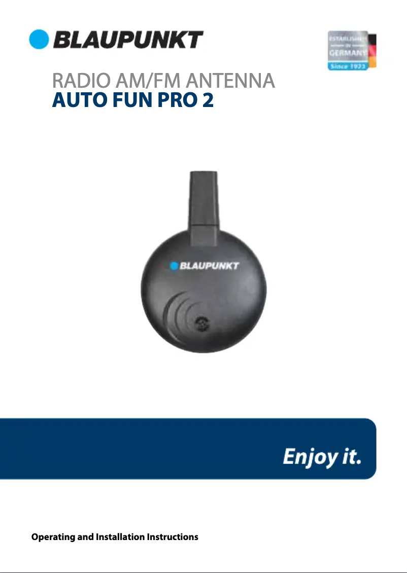 Imagen de la primera página del manual del dispositivo Auto Fun Pro 2