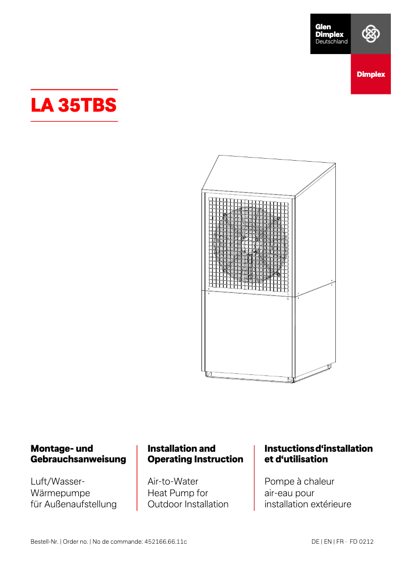 Imagen de la primera página del manual del dispositivo LA 35TBS