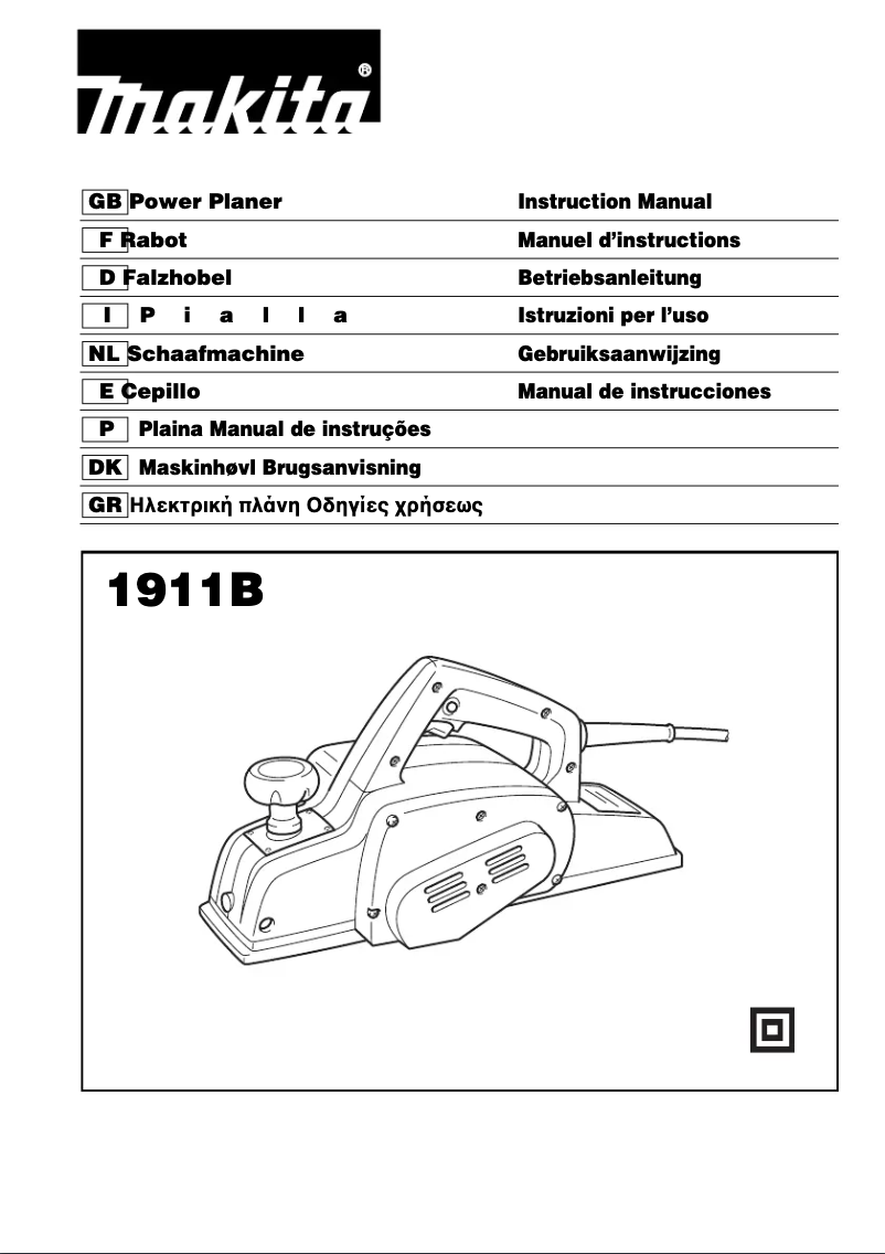Página nº 1 - Manual de usuario Makita 1911B