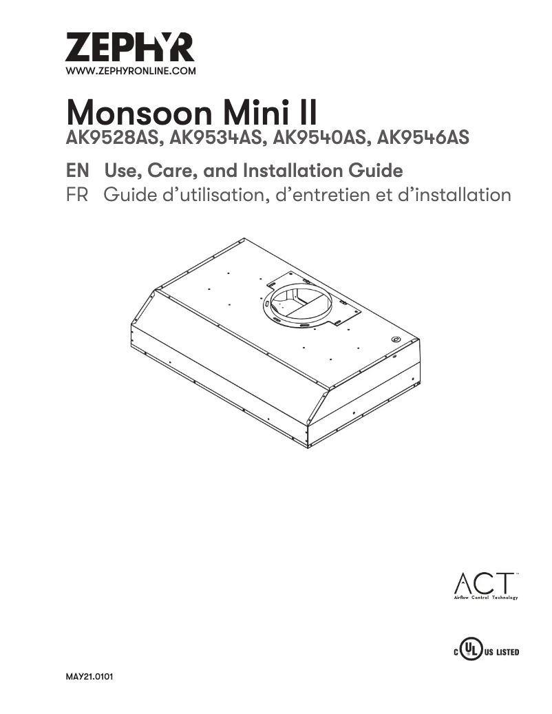 Imagen de la primera página del manual del dispositivo Monsoon Mini II AK9540AS