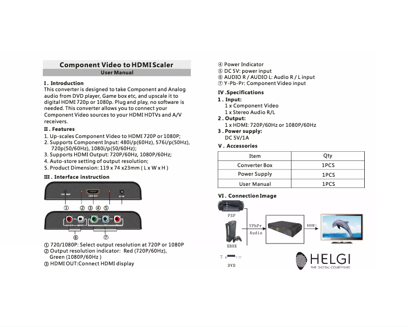 Página 1 del manual Manual de usuario HELGI HLG0356